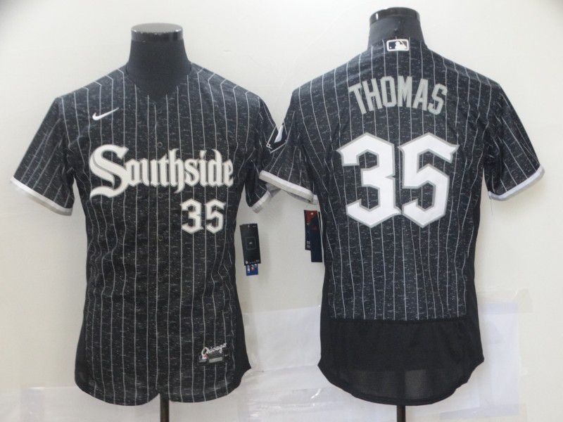 Men Chicago White Sox #35 Thomas City Edition Black Elite Nike 2021 MLB Jersey->chicago white sox->MLB Jersey